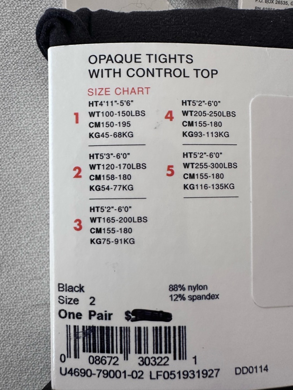 Pair of Navy Opaque Tights and Pair of Black of Black Opaque Tights - 03 - Picture 7 of 8